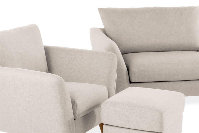Trend Sohvaryhmä 3-istuttava + 2-istuttava Sohva + Nojatuoli + Rahi Kankaalla - Beige - Huonekalut - Sohva - Sohvaryhmä - Howard-sohvaryhmä