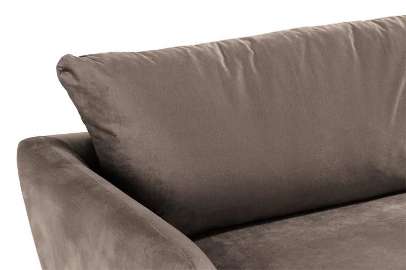 Trend Sohvaryhmä 3-istuttava + 2-istuttava Sohva + Nojatuoli + Rahi Sametilla - Ruskea - Huonekalut - Sohva - Sohvaryhmä