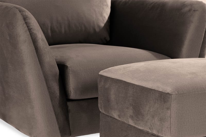 Trend Sohvaryhmä 3-istuttava + 2-istuttava Sohva + Nojatuoli + Rahi Sametilla - Ruskea - Huonekalut - Sohva - Sohvaryhmä