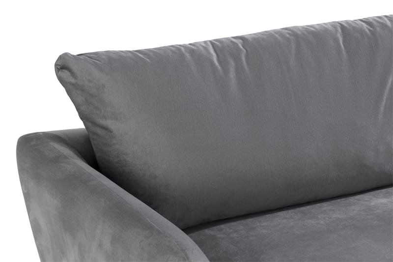 Trend Sohvaryhmä 3-istuttava + 2-istuttava Sohva + Nojatuoli + Rahi Sametilla - Vaaleanharmaa - Huonekalut - Sohva - Sohvaryhmä