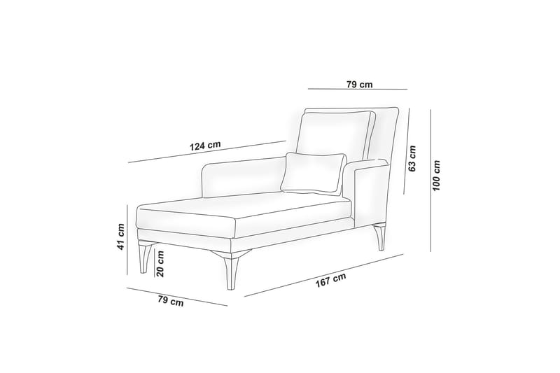 Dagbädd Siregiolo med Rygg - Punainen/Luonnonväri - Huonekalut - Sohva - Sohvasängyt