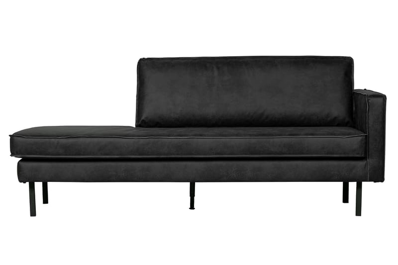 Lissbon 2-istuttava päiväsänky 203 cm keinonahkaa, Musta