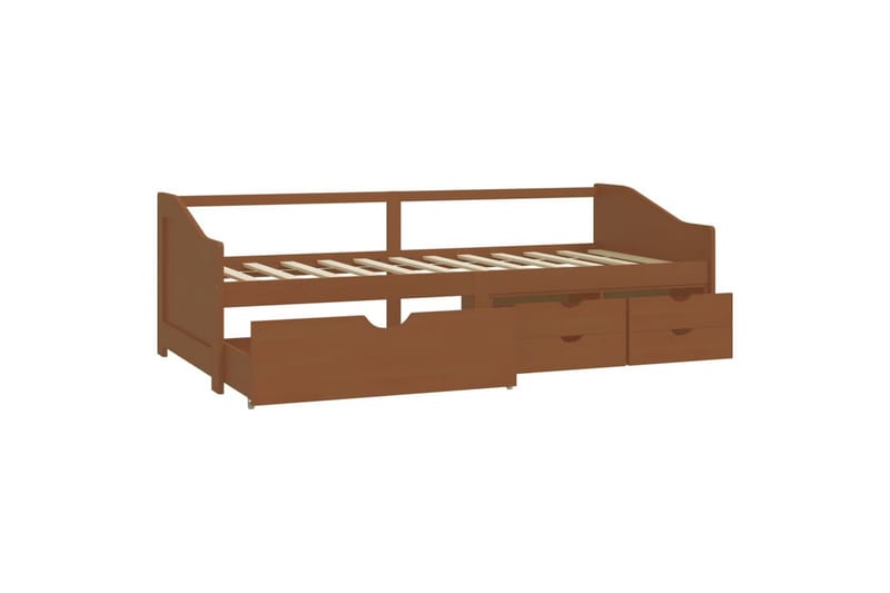 Päivävuode 3-istuttava laatikoilla hunajanrusk. mänty 90x200 - Ruskea - Huonekalut - Sohva - Sohvasängyt