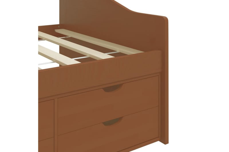 Päivävuode 3-istuttava laatikoilla hunajanrusk. mänty 90x200 - Ruskea - Huonekalut - Sohva - Sohvasängyt