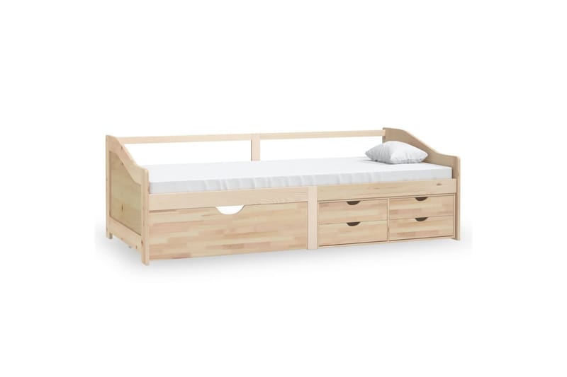 Päivävuode 3-istuttava laatikoilla täysi mänty 90x200 cm - Ruskea - Huonekalut - Sohva - Sohvasängyt