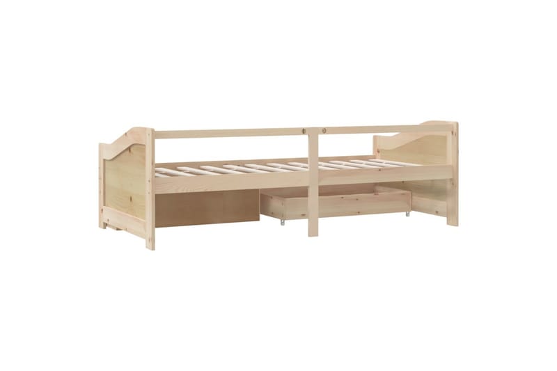 Päivävuode 3-istuttava laatikoilla täysi mänty 90x200 cm - Ruskea - Huonekalut - Sohva - Sohvasängyt