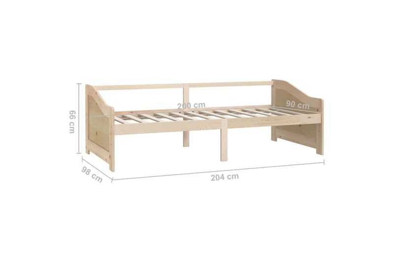 Päivävuode 3-istuttava täysi mänty 90x200 cm - Huonekalut - Sohva - Sohvasängyt