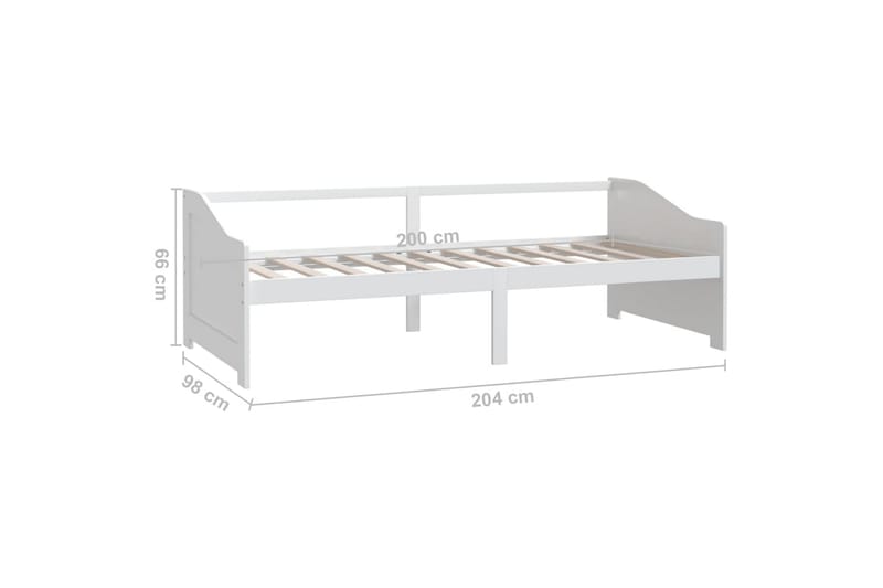 Päivävuode 3-istuttava valkoinen täysi mänty 90x200 cm - Huonekalut - Sohva - Sohvasängyt