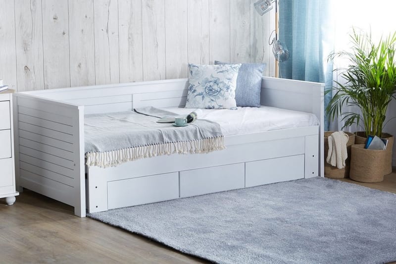 Päivävuode Cahors 90x200 cm - Valkoinen - Huonekalut - Sohva - Sohvasängyt