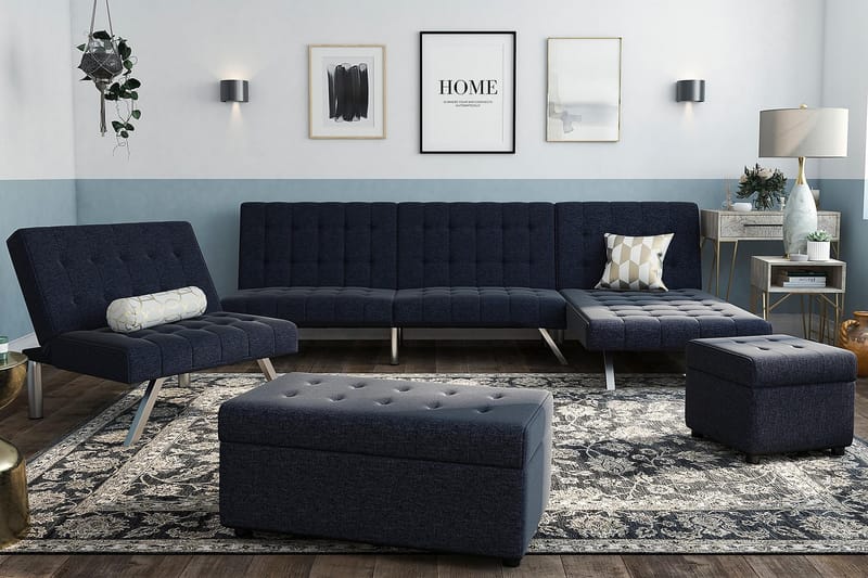 Päivävuode Emily Sininen - Dorel Home - Huonekalut - Sohva - Sohvasängyt