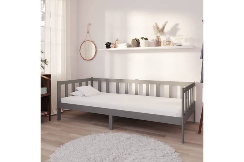 Päivävuode harmaa täysi mänty 90x200 cm - Harmaa - Huonekalut - Sohva - Sohvasängyt