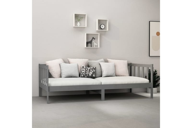 Päivävuode harmaa täysi mänty 90x200 cm - Harmaa - Huonekalut - Sohva - Sohvasängyt
