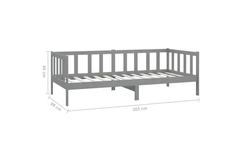 Päivävuode harmaa täysi mänty 90x200 cm - Harmaa - Huonekalut - Sohva - Sohvasängyt