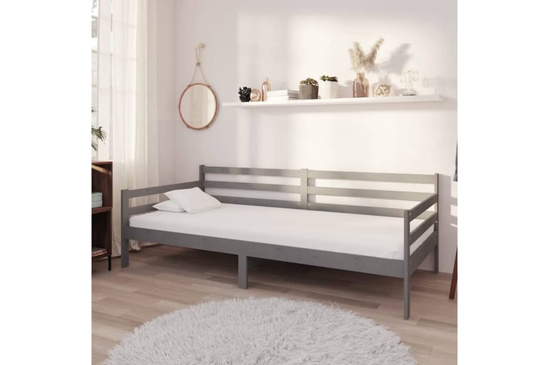 Päivävuode harmaa täysi mänty 90x200 cm - Harmaa - Huonekalut - Sohva - Sohvasängyt