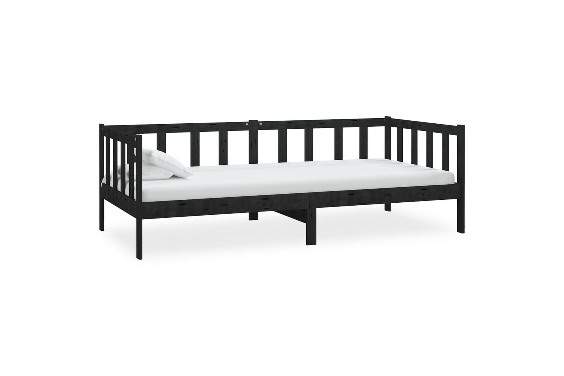 Päivävuode musta täysi mänty 90x200 cm - Musta - Huonekalut - Sohva - Sohvasängyt