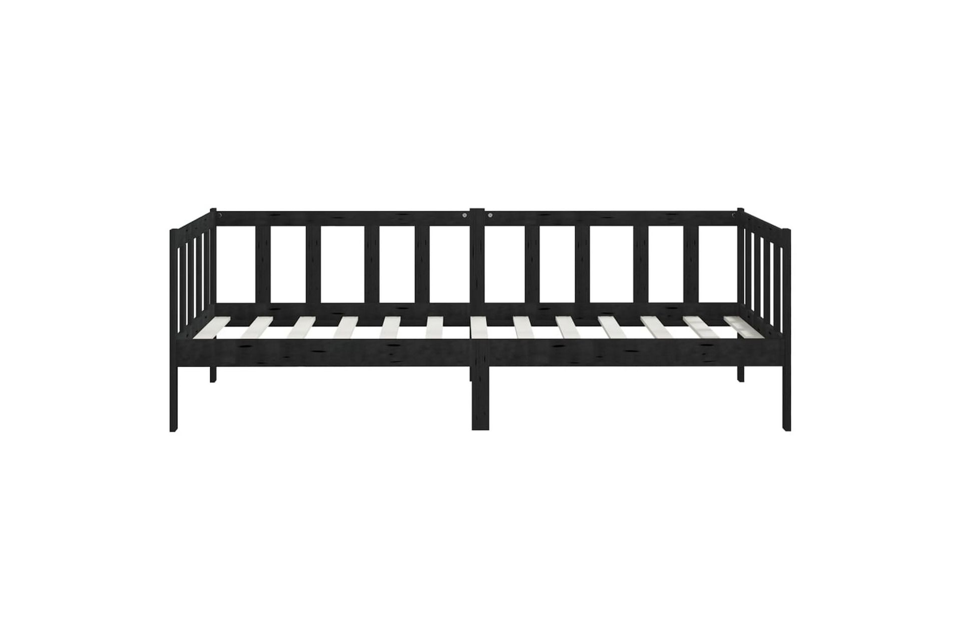 Päivävuode musta täysi mänty 90x200 cm - Musta - Huonekalut - Sohva - Sohvasängyt