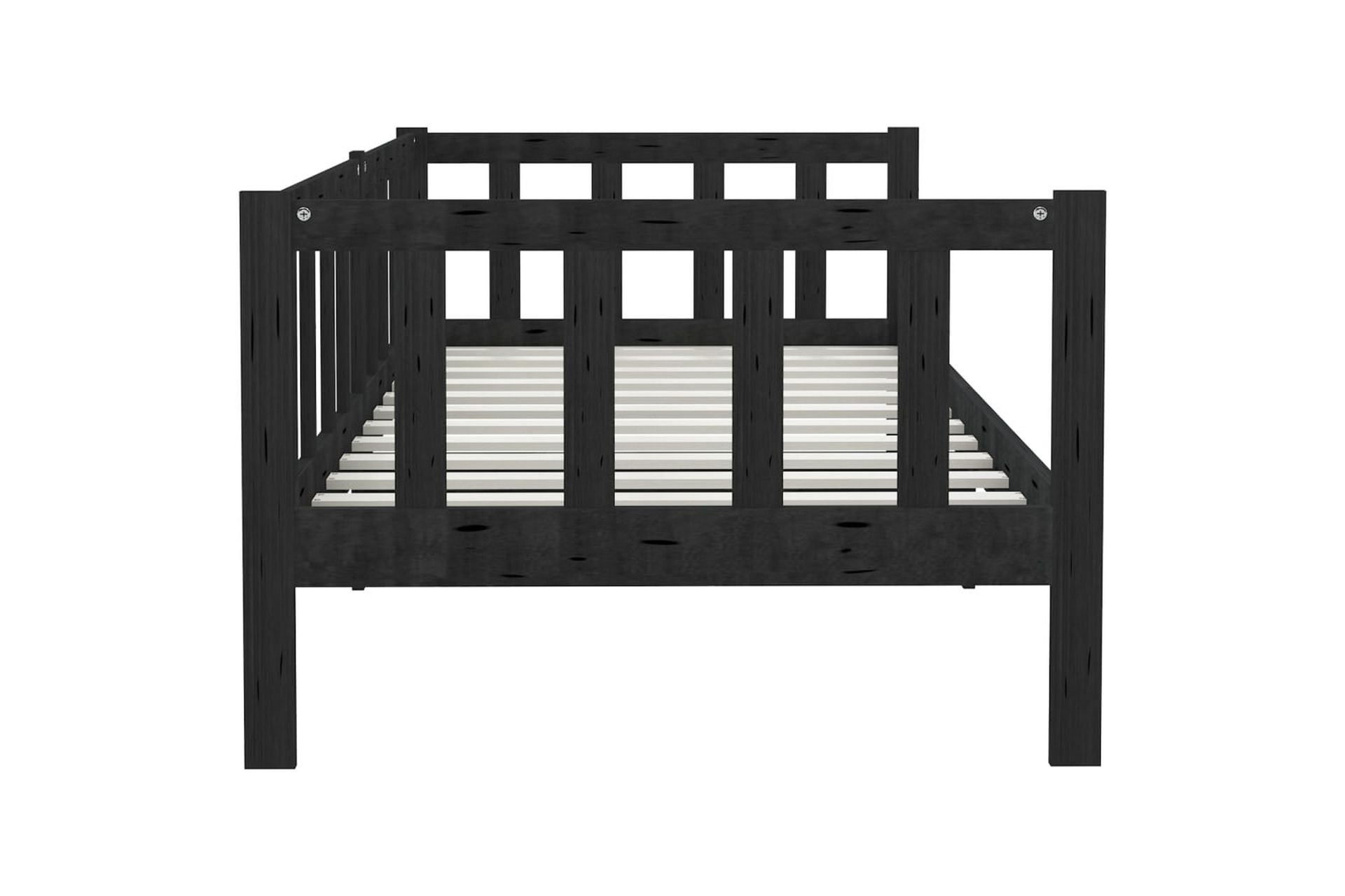 Päivävuode musta täysi mänty 90x200 cm - Musta - Huonekalut - Sohva - Sohvasängyt