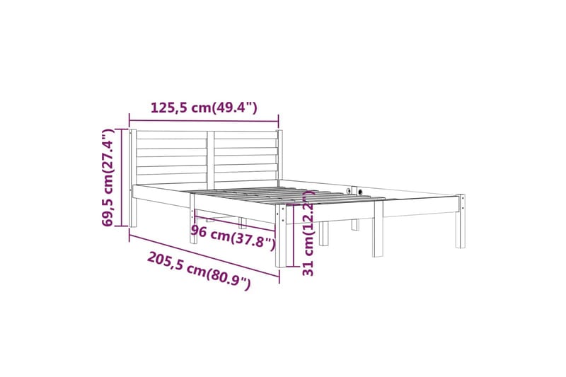Päivävuode täysi mänty 120x200 cm valkoinen - Valkoinen - Huonekalut - Sohva - Sohvasängyt