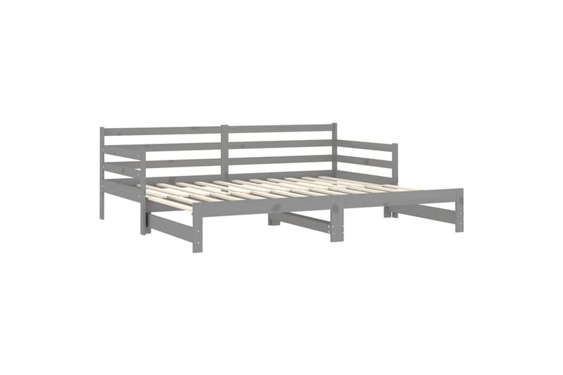 Päivävuode ulosvedettävä harmaa täysi mänty 2x (90x200) cm - Harmaa - Huonekalut - Sohva - Sohvasängyt