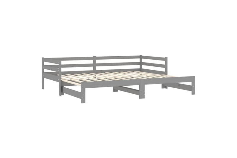 Päivävuode ulosvedettävä harmaa täysi mänty 2x (90x200) cm - Harmaa - Huonekalut - Sohva - Sohvasängyt