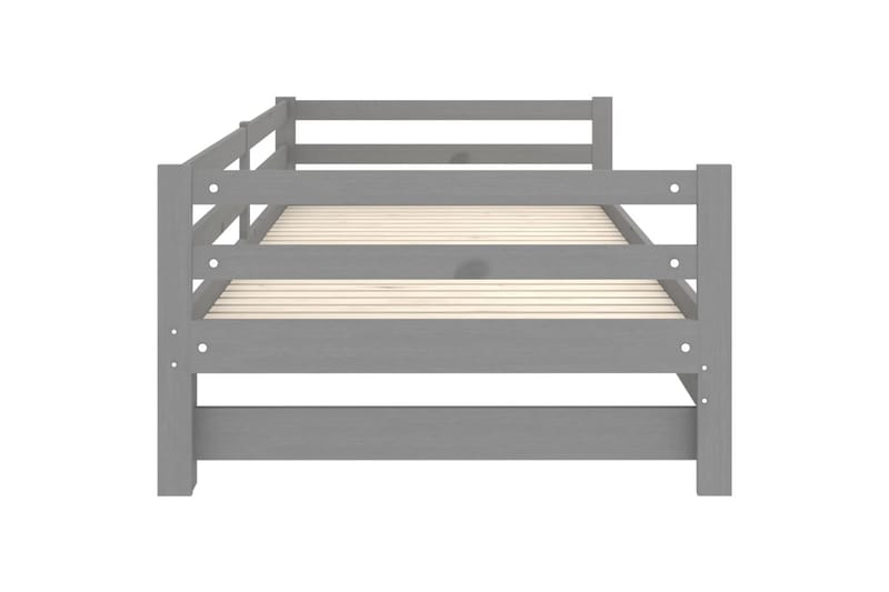 Päivävuode ulosvedettävä harmaa täysi mänty 2x (90x200) cm - Harmaa - Huonekalut - Sohva - Sohvasängyt
