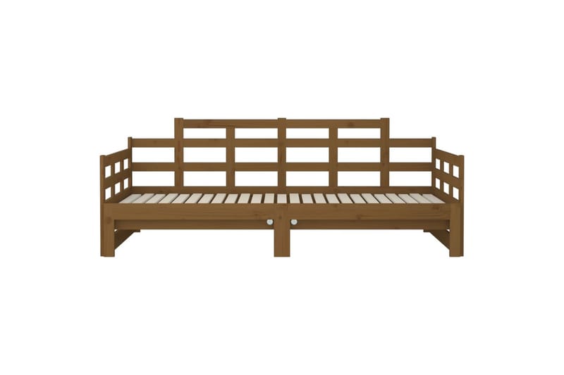 Päivävuode ulosvedettävä hunajanrusk. täysi mänty 2x(90x190) - Ruskea - Huonekalut - Sohva - Sohvasängyt