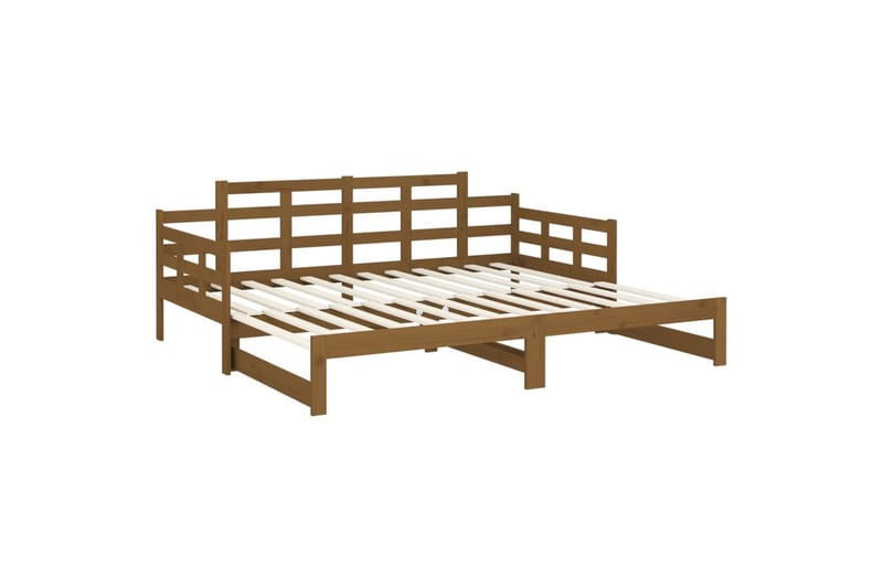 Päivävuode ulosvedettävä hunajanrusk. täysi mänty 2x(90x190) - Ruskea - Huonekalut - Sohva - Sohvasängyt