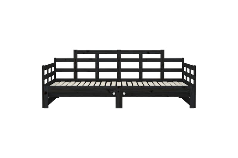 Päivävuode ulosvedettävä musta täysi mänty 2x (80x200) cm - Musta - Huonekalut - Sohva - Sohvasängyt