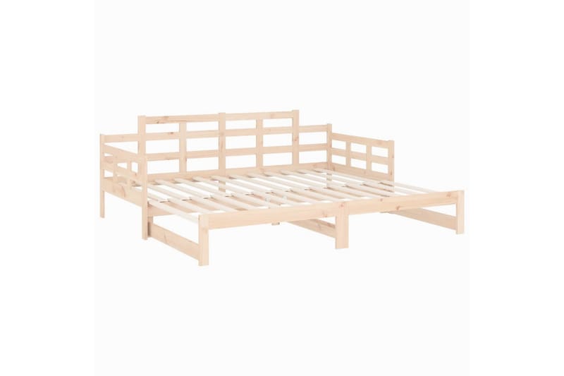 Päivävuode ulosvedettävä täysi mänty 2x (90x190) cm - Ruskea - Huonekalut - Sohva - Sohvasängyt