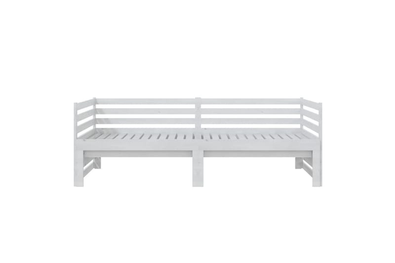 Päivävuode ulosvedettävä valkoinen täysi mänty 2x(90x200) cm - Valkoinen - Huonekalut - Sohva - Sohvasängyt