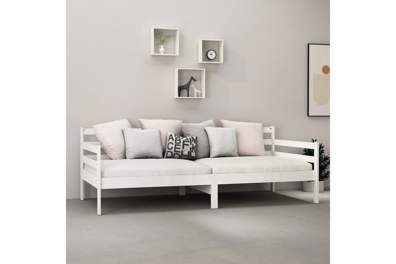 Päivävuode valkoinen täysi mänty 90x200 cm - Valkoinen - Huonekalut - Sohva - Sohvasängyt