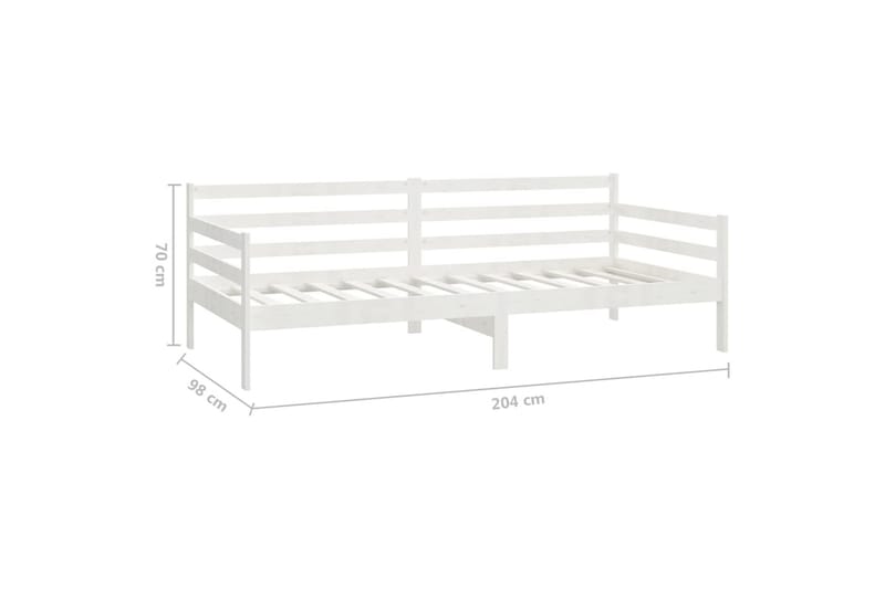 Päivävuode valkoinen täysi mänty 90x200 cm - Valkoinen - Huonekalut - Sohva - Sohvasängyt