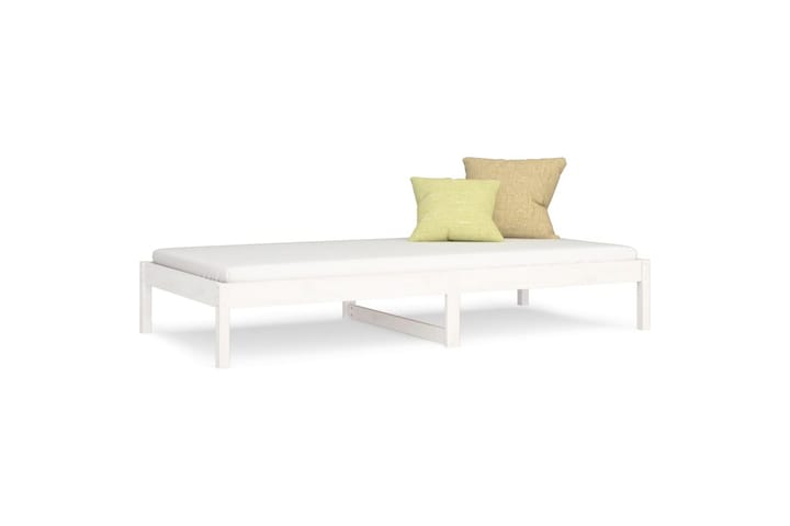 Sohvasänky valkoinen 80x200 cm täysi mänty - Valkoinen - Vuodesohva