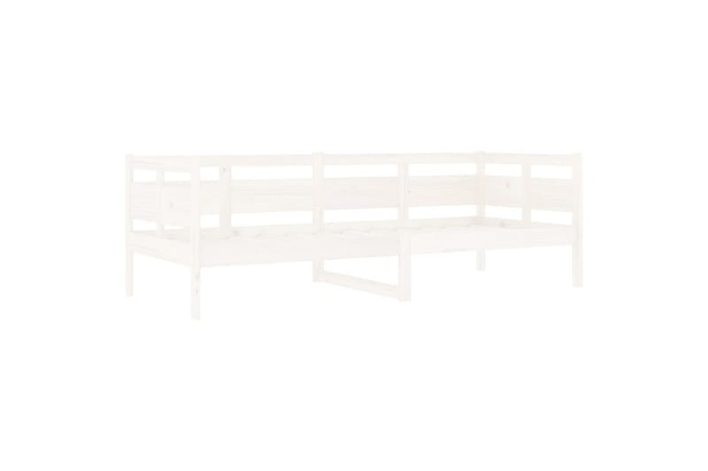 Sohvasänky valkoinen täysi mänty 80x200 cm - Valkoinen - Huonekalut - Sohva - Sohvasängyt