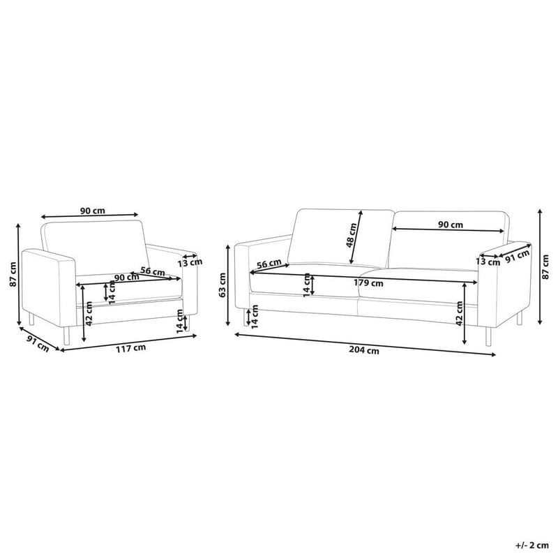 Sohvasetti Savalen - Valkoinen, Musta - Huonekalut - Sohva - Sohvaryhmä
