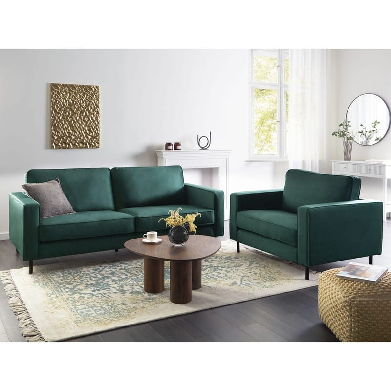 Sohvasetti Savalen - Vihreä, musta - Huonekalut - Sohva - Sohvaryhmä