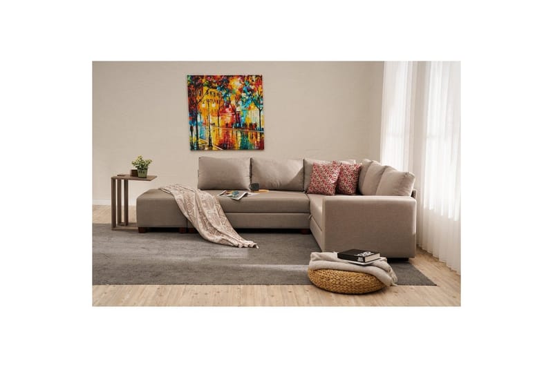 Sufian Corner vuodesohva 4 istuttava - Beige - Huonekalut - Sohva - Vuodesohva