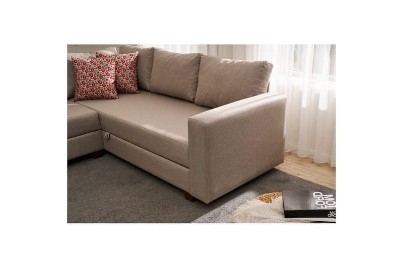 Sufian Corner vuodesohva 4 istuttava - Beige - Huonekalut - Sohva - Vuodesohva