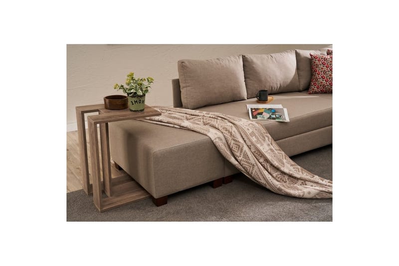 Sufian Corner vuodesohva 4 istuttava - Beige - Huonekalut - Sohva - Vuodesohva