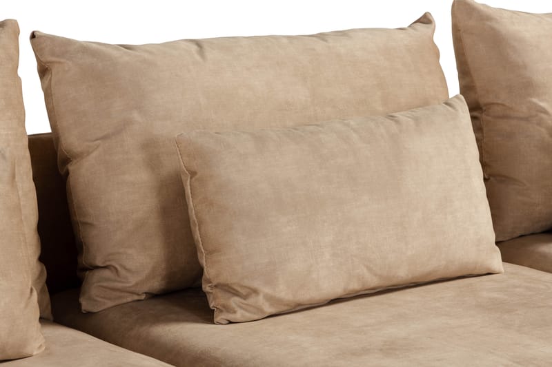 Svartvik Divaanisohva samettia - Syvä sohva divaanilla - Käännettävä - Beige - Huonekalut - Sohva - Divaanisohva - 3 istuttava sohva divaanilla