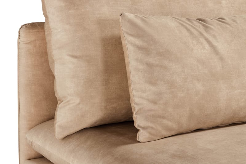 Svartvik Divaanisohva samettia - Syvä sohva divaanilla - Käännettävä - Beige - Huonekalut - Sohva - Divaanisohva - 3 istuttava sohva divaanilla
