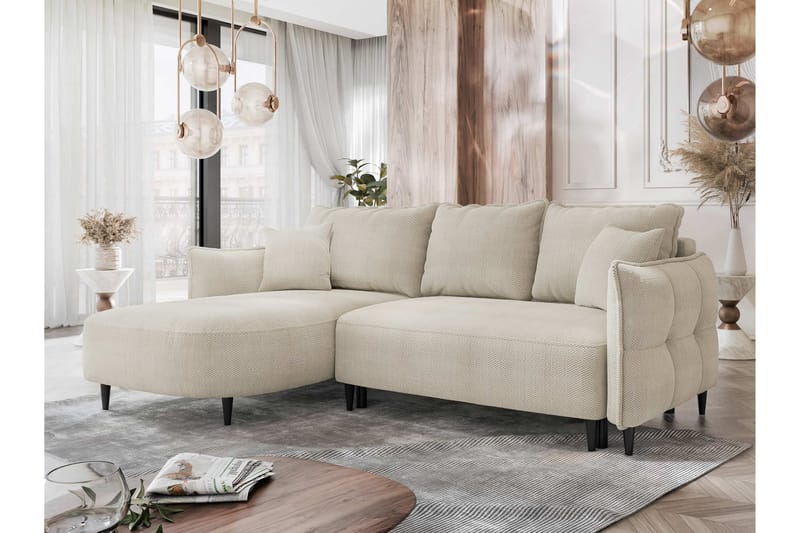Sycylia sohva divaanilla, 3-ist. - Beige - Huonekalut - Sohva - Divaanisohva - 3 istuttava sohva divaanilla