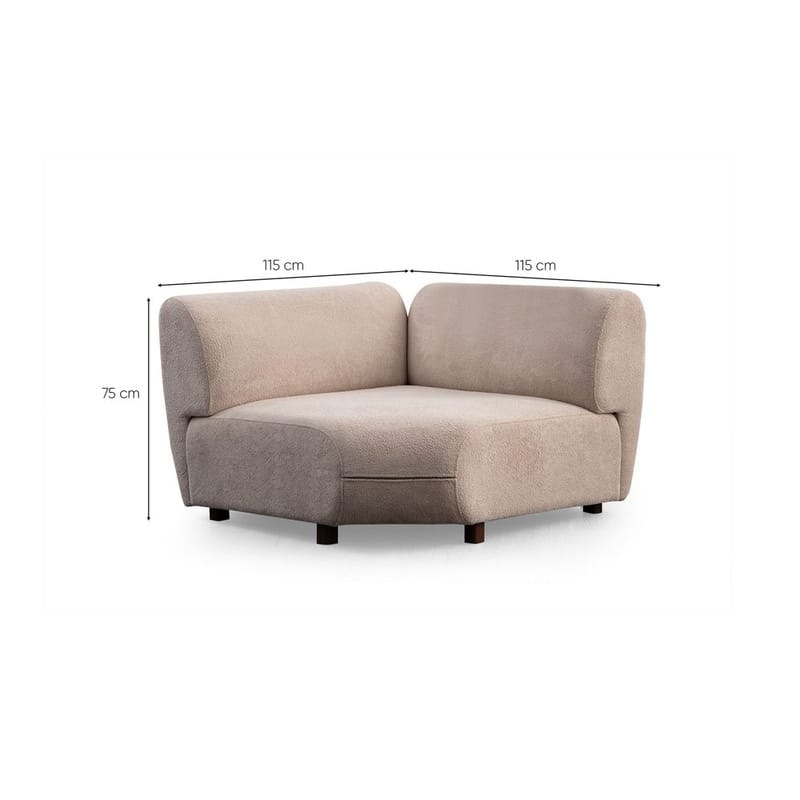 Talrosen 5-istuttava Kulmasohva - Kermanvalkoinen - Huonekalut - Sohva - Kulmasohva