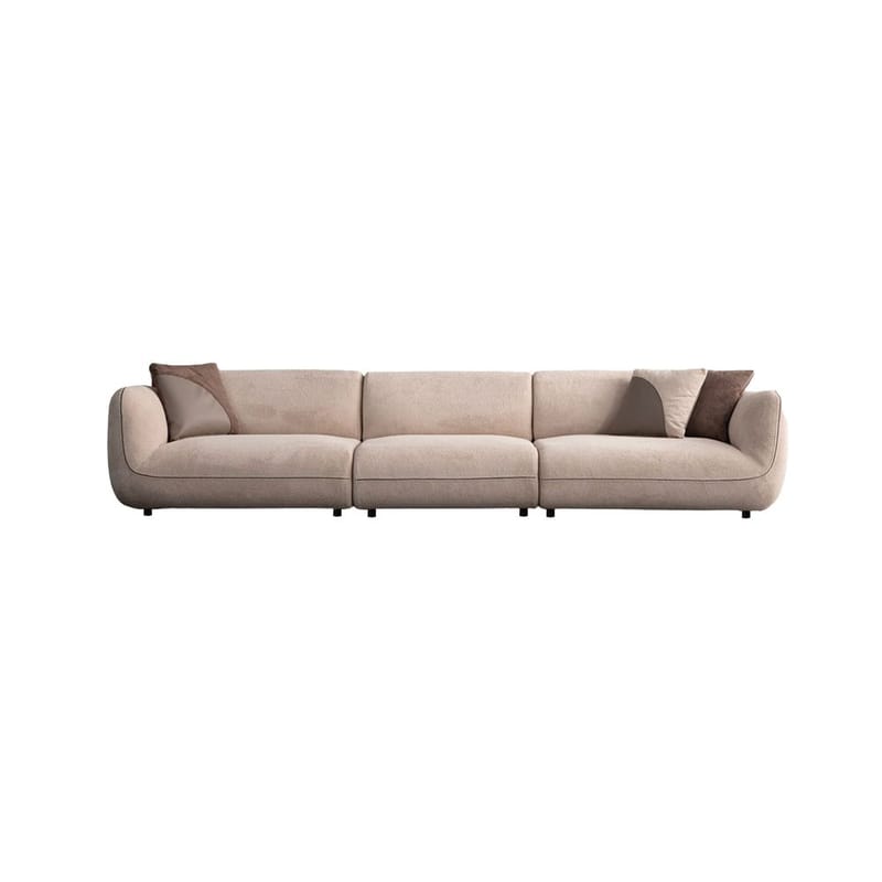 Talrosen pyöreä moduulisohva bouclé-kangasta, Beige