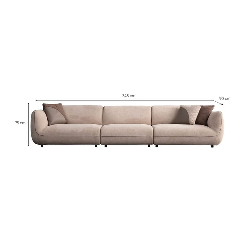 Talrosen pyöreä moduulisohva bouclé-kangasta - Beige - Huonekalut - Sohva - 4:n istuttava sohva