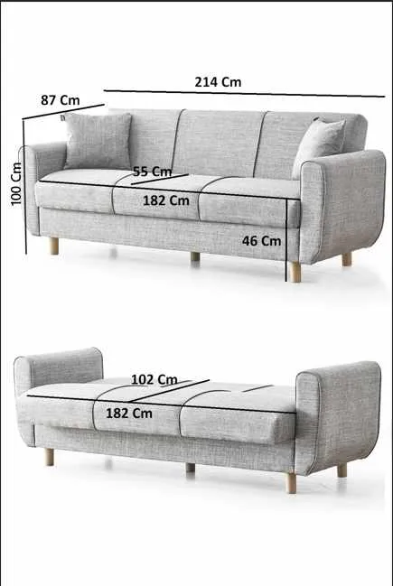 Torlan 3-istuttava sohva - Huonekalut - Sohva - Vuodesohva