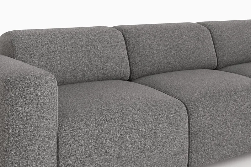 Torvasen 3-istuttava kangassohva - Harmaa - Huonekalut - Sohva - 3:n istuttava sohva