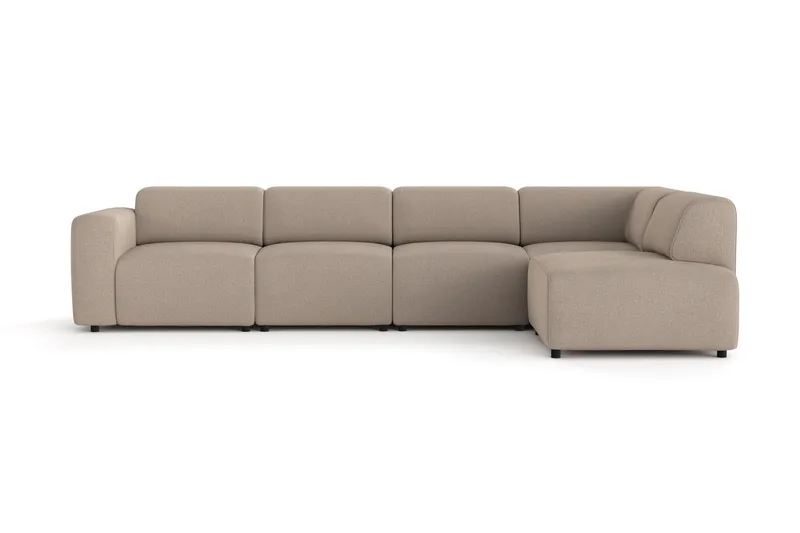Torvasen 5-istuttava sohva oikealla divaanilla, kangas - Greige - Huonekalut - Sohva - Divaanisohva