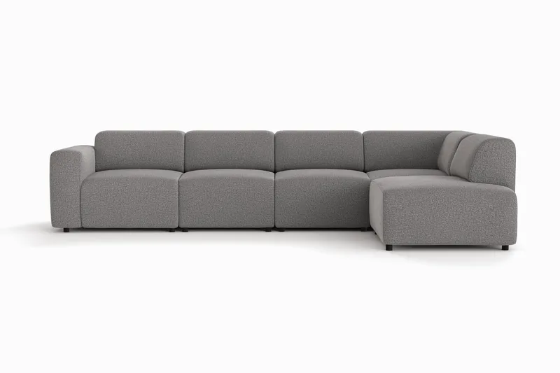 Torvasen 5-istuttava sohva oikealla divaanilla, kangas, Harmaa