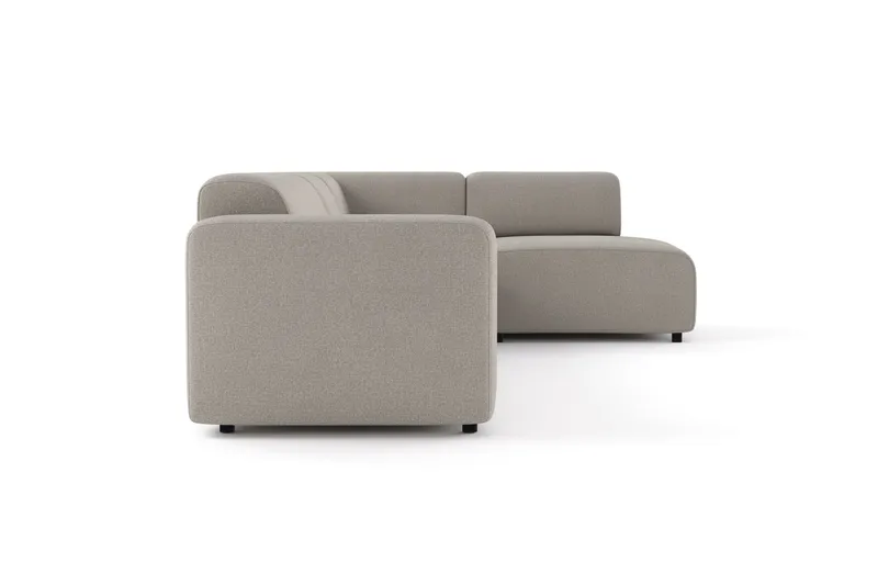 Torvasen 5-istuttava sohva oikealla divaanilla, kangas - Vaaleanharmaa - Huonekalut - Sohva - Divaanisohva